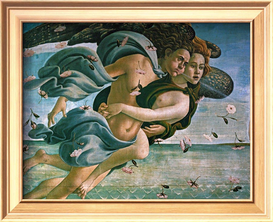 Birth Of Venus, Detail Mythological Couple By Sandro Botticelli